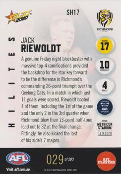 2020 Select AFL Hilites #SH17 Jack Riewoldt Back